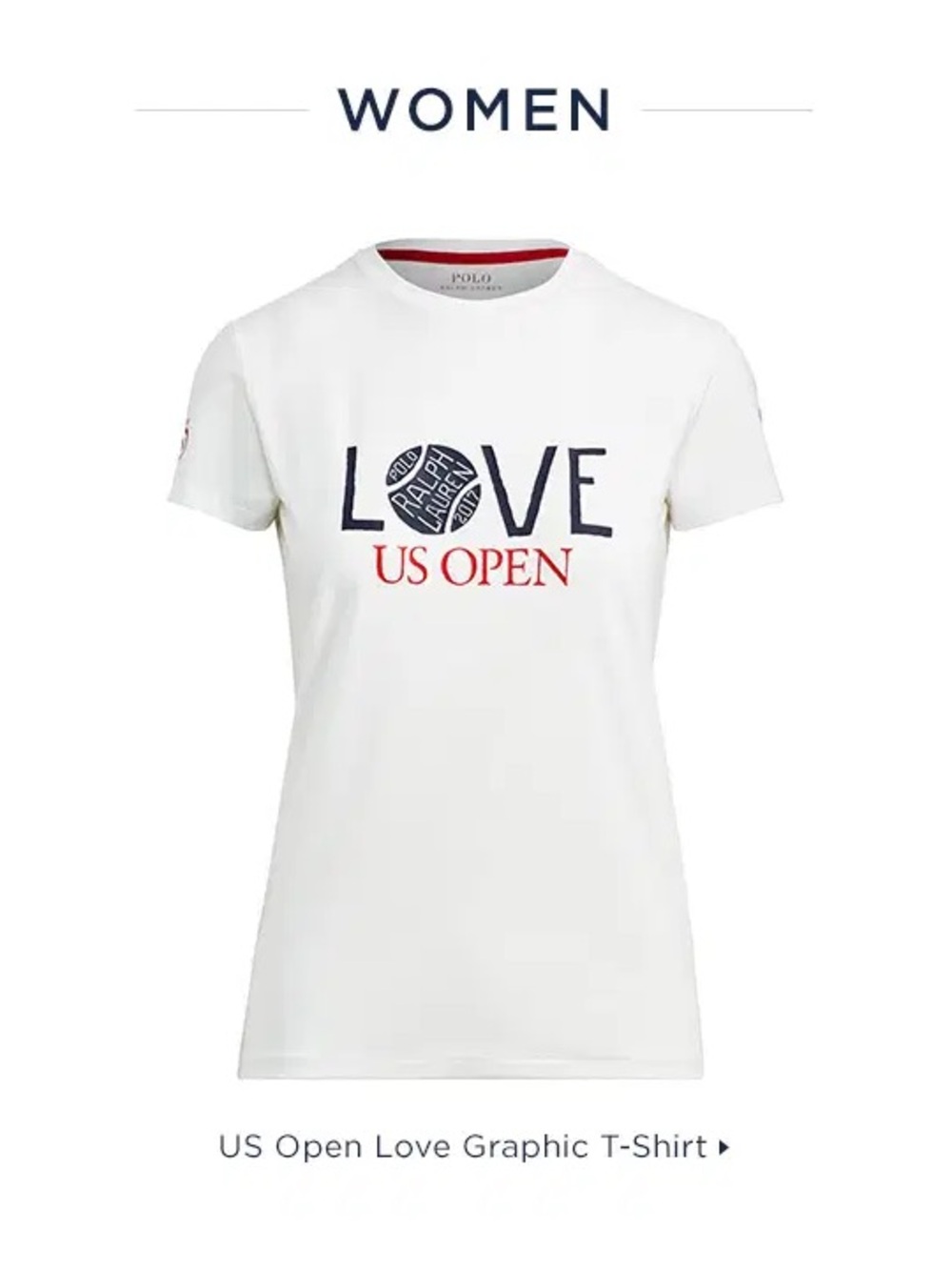 Polo by Ralph Lauren White US Open LOVE Graphic Tee